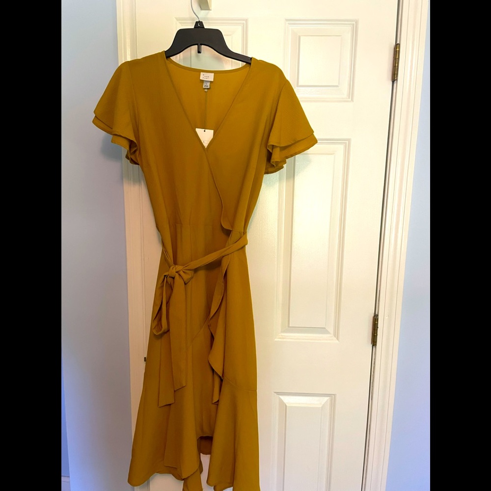 NWT A New Day Faux wrap  dress size L